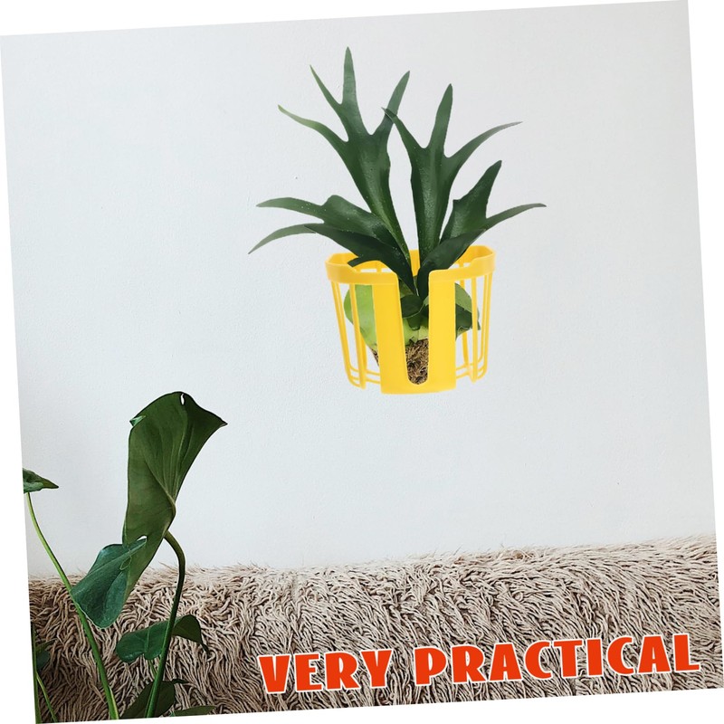 IWOWHERO Set of 8 Wall-Mounted Planter Baskets Plastic Container Pots