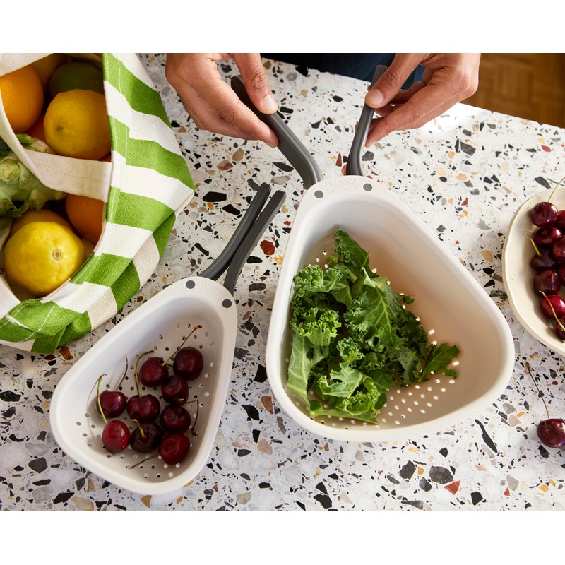 Joseph Joseph Droplet Mini Colander with Folding Handles, Kitchen Strainer