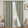 H.VERSAILTEX Linen Curtains 100% Blackout Curtains for Bedroom 84 inch