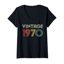 Womens 52nd Birthday Gift Idea Vintage 1970 T-Shirt Men Women V-Neck T-Shirt