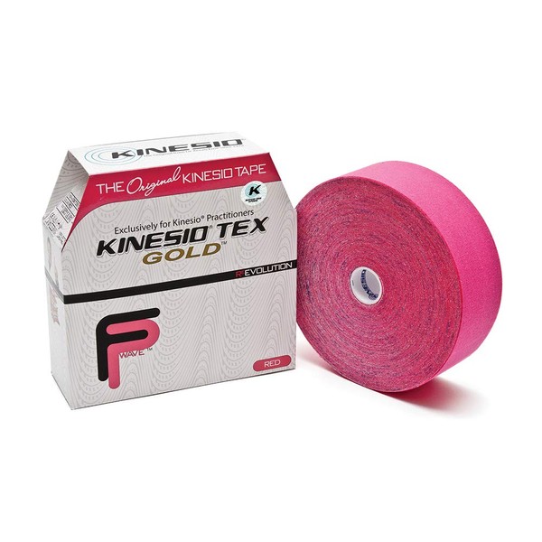 Kinesio Taping - Elastic Therapeutic Athletic Tape Tex Gold FP - Bulk Roll - Red – 2 in. x 103 ft