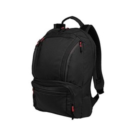 Port Authority Cyber Backpack. BG200, Black/ Red, OSFA