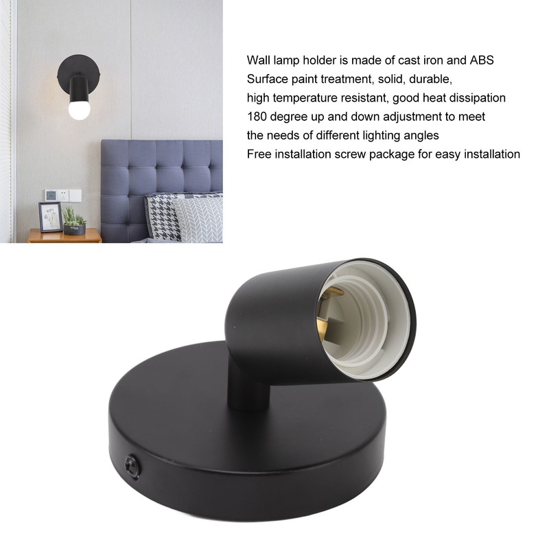E26 E27 Wall Lamp Holder Modern Simple Wall Lamp Base