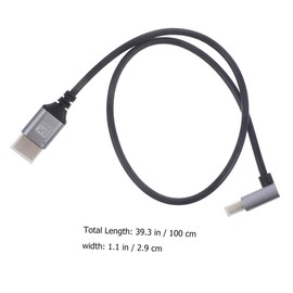 Kisangel Downward Angle Male to Male Video Cable for Tv Monitor Flexible Connector for Home Theater Gaming Plug Play Seamless