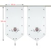 HeichkelL Voile Net Curtains, Owl Pattern, Transparent Embroidered Bistro Curtain