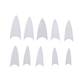 Healvian 500pcs Full Cover Acrylic Nail Tips Cuspate Shape False Nails and Salons Easy to Trim and Paint Material