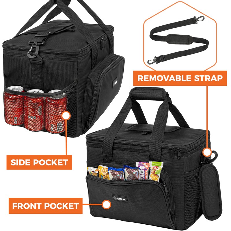OPUX Soft Cooler Bag, Insulated Collapsible Lunch Cooler Tote for