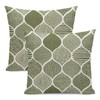 Yxuiyal Boho Pillow Covers 18x18 Set of 2 Sage Green