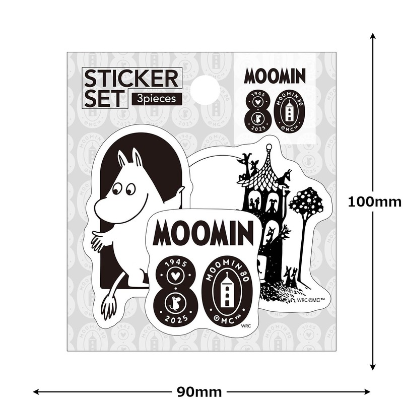 World Craft MOOMIN80TH MOSC-S539 Moomin Sticker Set of 3