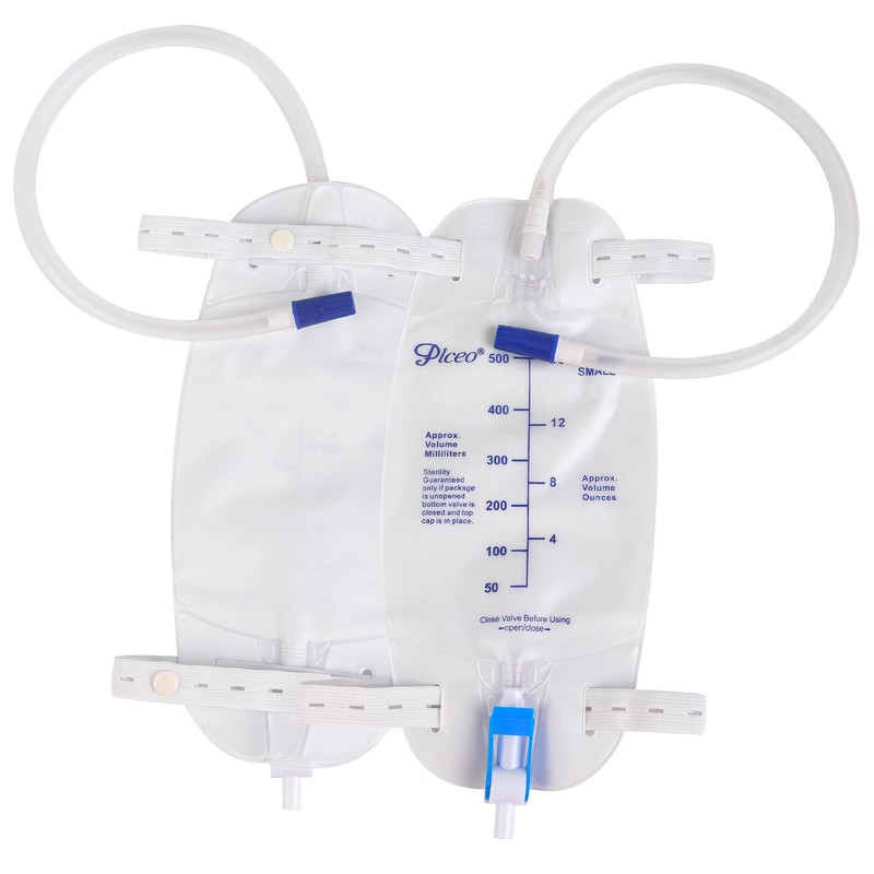 3 Pack Easy-Tap Catheter Leg Bag Urinary Drainage Bag, 500ml,