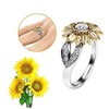 Awmnjtmgpw 925 Sterling Silver Sunflower Ring Eternal Sunflower Flower Flower