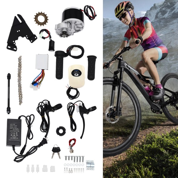 N/A 24V 250W Electric Bicycle Conversion Kit E-Bike Cycling Brush