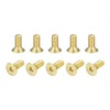 uxcell Flat Head Socket Cap Screws, M4-0.7 x 10mm Brass