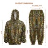 Ghillie Suit 3D Leafy Hooded Camouflage Clothing Outdoor Woodland Hunting