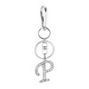 Rohans Womens Silver Plated Alloy Car Key Ring with Crystal