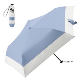 TRIP.INN Parasol, Lightweight, 4.1 oz (115 g), UV Protection, Light Blocking, Women's Folding, saxon blue