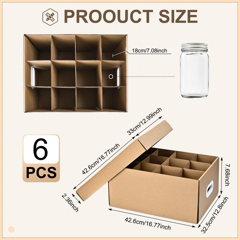 PPXHFV 6 Pcs Canning Jar Storage,Fits 32 oz Jars Regular