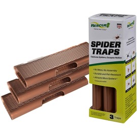 RESCUE! Spider Traps – Catches Brown Recluse, Hobo Spiders, Black Widows & Wolf Spiders - 3 Pack (9 Traps)
