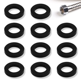 Shower Hose Washers,10 Pack Shower Head Washers Rubber Washers Seals,1/2 Inch Hose Washer Seal for Shower Head and Hose(Black)