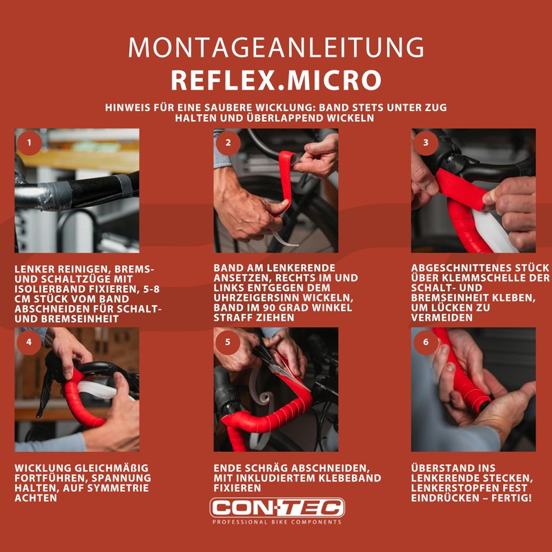 CONTEC CT 03199997 Handlebar Tape Reflex MICR O Black 200