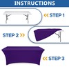 Enjoyidea Fitted Stretch Table Cover for 6 ft Rectangle Tables-8