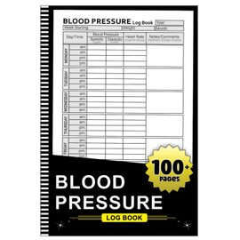 Blood Pressure Log Book: Blood Pressure Log for Daily Tracking, Simple BP and Heart Rate Record Book at Home, (6" x 9" Inches)