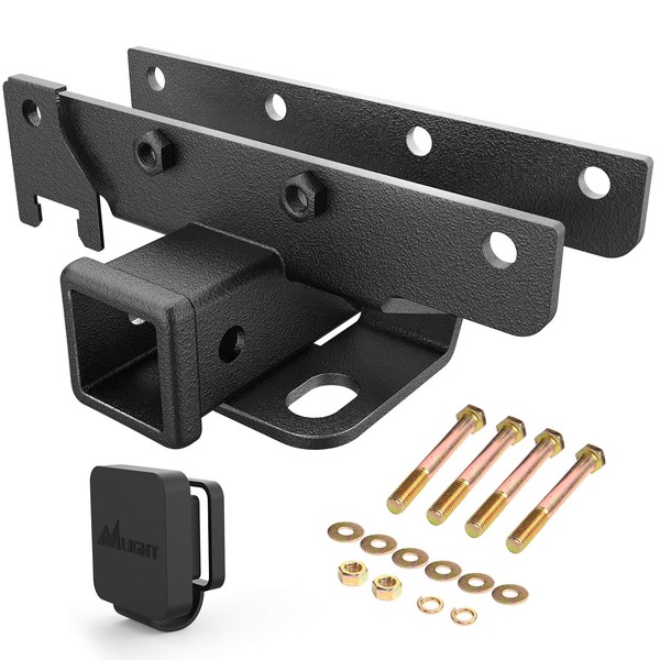 Nilight 2 Inch Rear Bumper Tow Trailer Hitch Receiver Kit