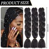 Synthetic Hair for Braiding, 3 Packs Black 30 Inch Easy