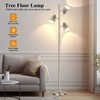 QiMH Tree Floor Lamp with 3 Light Bulbs, Standing Tall