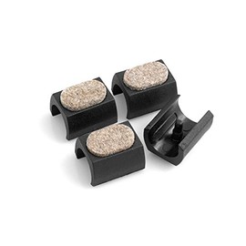 Design61 Felt Glides Set of 4 for Cantilever Chair Glides Floor Glides Diameter 21-21 mm Silencer Furniture Glides Clamp Shell Glides with Noise-Dampening Felt Sliding Surface