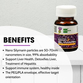 OIC NEW Nano Silymarin - 60 Capsules - Liver Health Support and Stabilize Liver Cell - Nano Technology Increases Absorption Up to 99.9%