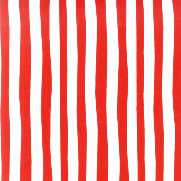 Celebrate Seuss! Squiggle Stripe Red/White, Fabric by the Yard
