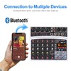 BOMGE 6 channel dj audio mixer with MP3 USB Bluetooth,48V