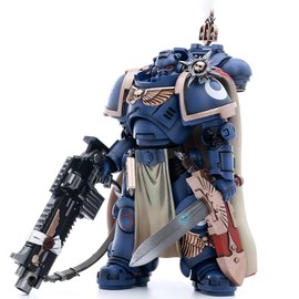 JOYTOY Warhammer 40k 1/18 Action Figure Ultramarines Captain with Master Crafted Heavy Bolt Rifle Collection Model 5 inch