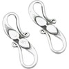 2 Bali Silver Art Nouveau S-Hook Clasps Jewelry 22mm