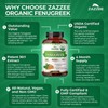 Zazzee USDA Organic Fenugreek 30:1 Extract, 6000 mg Strength, 120