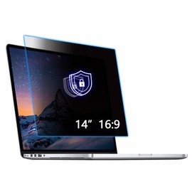 Casoda 14 Inch Laptop Privacy Screen Filter for 16:9 Widescreen Display, Anti-Glare High Clarity Eye Protection Removable