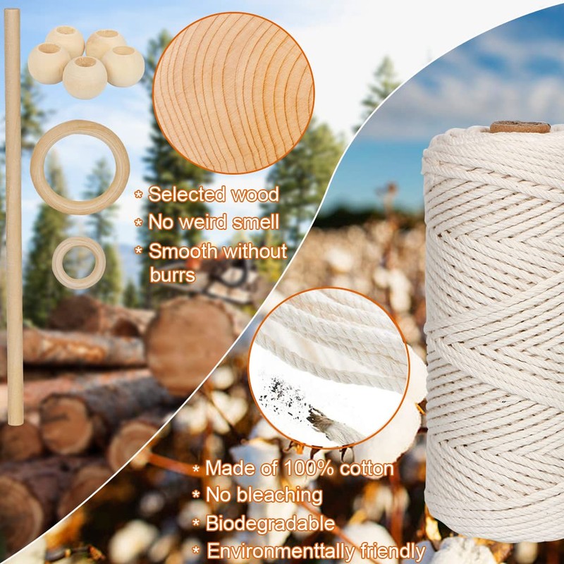UHAPEER Macrame Kits for Adults Beginners with Instructions, DIY Macrame