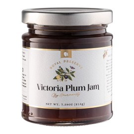 Gourmanity Royal Preserve Victoria Plum Jam, Delicious Plum Preserves 7.58oz /215gr Jar