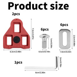 For Peloton Shoes Compatible Bike Cleats, Look Delta 9° Float System Cleats for Cycling Shoes, Indoor/Outdoor Cycling Pedal Set