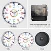 wigmoa Telling Time Clock - NonTicking Cute Wall Watch Clock