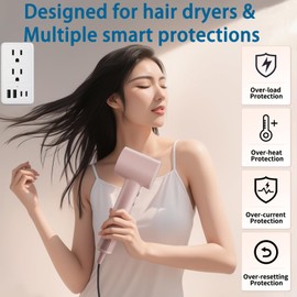 Mapambo 2000W 220V to 110V Voltage Converter US to Europe, Power Converter European Travel Converter for Hair Dryer, Power Converter Adapter Combo with Type C USB A for 150+ Countries (White)