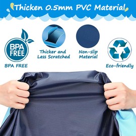 BOCTTCBO Sprinklers Pad for Kids and Dog, Splash Pad 67" Non-Slip Splash Play Mat, Summer Outdoor Water Toys, Inflatable Wading Pool for Toddler