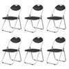 POWERSTONE Folding Chairs 6 Pack 300-Pound Capacity, Sturdy Metal Foldable