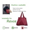 evohyah Shopping Bags Reusable Grocery Tote Bags, Deepred, Large