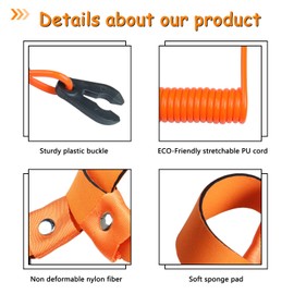 Boat Kill Switch Lanyard Suit for All Yamaha Jet Ski Waverunner, Marine Outboard Motor Engine Cut Off Stop Tether Wrist Strap, EW2-68348-00-00 Replacement (Orange)