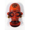 Handpainted Poly Stone African Mask Arts Assorted Magnet (Set of
