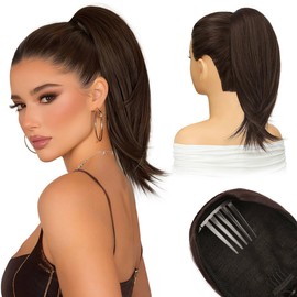 Sofeiyan Ponytail Extension for Women,15 Inch Comb Clip in Pony tails