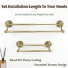 Adjustable Double Towel Bar, Antique Brass Wall Mount Towel Rack