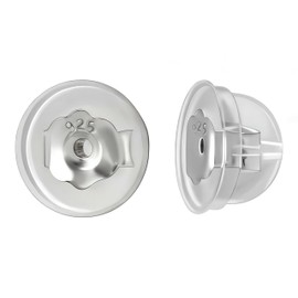 .925 Sterling Silver Earring Backs Coated with Soft Clear Silicone (5 Pairs/Pack), Hypoallergenic